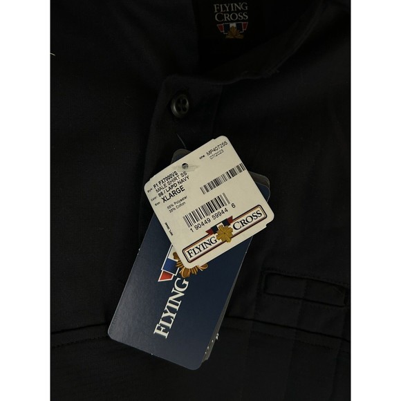 FLYING CROSS Mens Short-sleeve Shirt With Patch NAVY XL - Picture 4 of 12